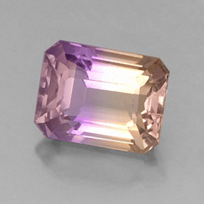 3.57 ct Bi-color Ametrine Stone, Natural Ametrine in Octagon Facet Shape for Sale