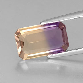 2.59 ct Bi-color Ametrine Gemstone, Ametrine Gem in Octagon Facet Shape for Sale.