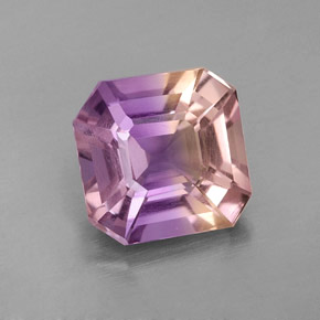 1.64 ct Bi-color Ametrine Gemstone, Ametrine Gem in Octagon Facet Shape for Sale.
