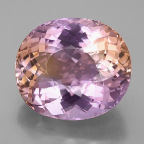 25.99 ct Bi-color Ametrine Gemstone, Ametrine Gem in Oval Portuguese-Cut Shape for Sale.