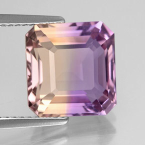 5.01 ct Bi-color Ametrine Stone, Natural Ametrine in Octagon Facet Shape for Sale