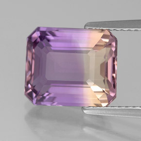 4.19 ct Bi-color Ametrine Stone, Natural Ametrine in Octagon Facet Shape for Sale