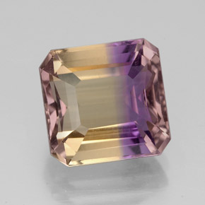 4.86 ct Bi-color Ametrine Gemstone, Ametrine Gem in Octagon Facet Shape for Sale.