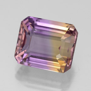 5.30 ct Bi-color Ametrine Stone, Natural Ametrine in Octagon Facet Shape for Sale