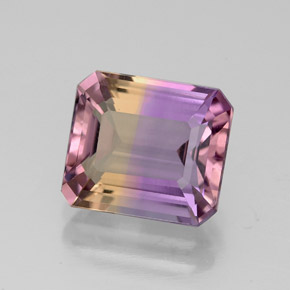 3.03 ct Bi-color Ametrine Gemstone, Ametrine Gem in Octagon Facet Shape for Sale.