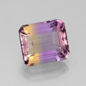 3.03 ct Bi-color Ametrine Stone, Natural Ametrine in Octagon Facet Shape for Sale