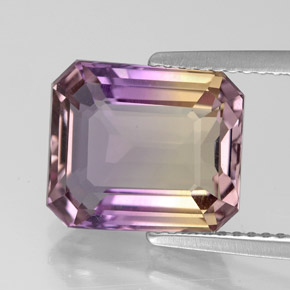 4.60 ct Bi-color Ametrine Stone, Natural Ametrine in Octagon Facet Shape for Sale