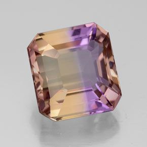 5.07 ct Bi-color Ametrine Gemstone, Ametrine Gem in Octagon Facet Shape for Sale.