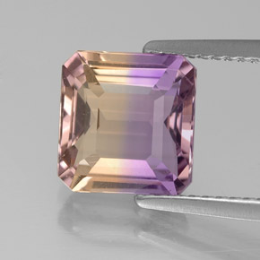 2.54 ct Bi-color Ametrine Gemstone, Ametrine Gem in Octagon Facet Shape for Sale.