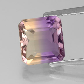 2.54 ct Bi-color Ametrine Stone, Natural Ametrine in Octagon Facet Shape for Sale