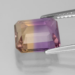 Ametrine Gemstone in 9.5 x 8.3 mm Size for Sale, Ametrine Stone in Bi-Color Color