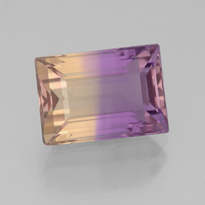 2.85 ct Bi-color Ametrine Gemstone, Ametrine Gem in Baguette Facet Shape for Sale.