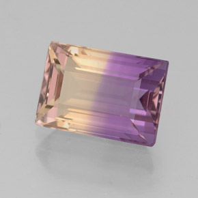 2.85 ct Bi-color Ametrine Stone, Natural Ametrine in Baguette Facet Shape for Sale