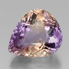 13.01 ct Bi-color Ametrine Gemstone, Ametrine Gem in Pear Facet Shape for Sale.
