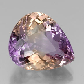 13.01 ct Bi-color Ametrine Stone, Natural Ametrine in Pear Facet Shape for Sale