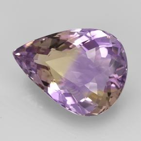 14.61 ct Bi-color Ametrine Stone, Natural Ametrine in Pear Facet Shape for Sale