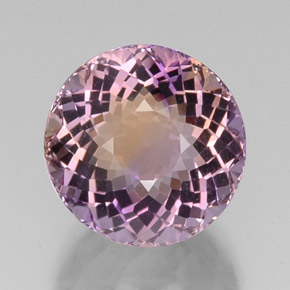 13.98 ct Bi-color Ametrine Gemstone, Ametrine Gem in Round Portuguese-Cut Shape for Sale.