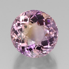 13.98 ct Bi-color Ametrine Stone, Natural Ametrine in Round Portuguese-Cut Shape for Sale