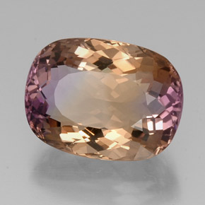 16.25 ct Bi-color Ametrine Stone, Natural Ametrine in Cushion-Cut Shape for Sale