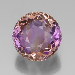 16.30 ct Bi-color Ametrine Gemstone, Ametrine Gem in Round Portuguese-Cut Shape for Sale.