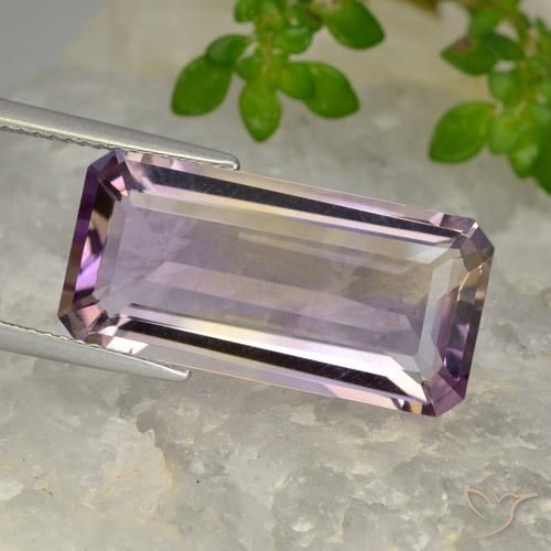 Ametrina Bicolor Corte octagonal de 21,7 x 10,5mm de Bolivia, peso de 11.71ct, piedra preciosa No tratado de forma natural en claridad vvs-vs, Ametrina de 1 pieza: el color es Bicolor, dureza Mohs de 7 Adecuado para joyas de uso diario, Photo A