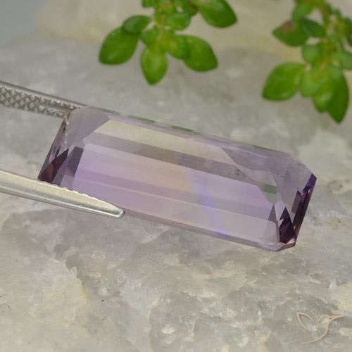 Ametrine Gemstone in 21.7 x 10.5 mm Size for Sale, Ametrine Stone in Bi-color Color