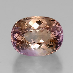 11.43 ct Bi-color Ametrine Gemstone, Ametrine Gem in Oval Portuguese-Cut Shape for Sale.