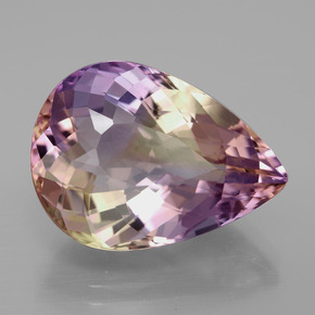 13.77 ct Bi-color Ametrine Stone, Natural Ametrine in Pear Facet Shape for Sale
