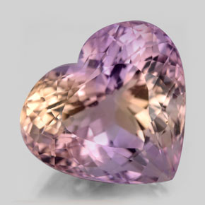 16.08 ct Bi-color Ametrine Gemstone, Ametrine Gem in Heart Facet Shape for Sale.