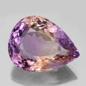 13.91 ct Bi-color Ametrine Gemstone, Ametrine Gem in Pear Facet Shape for Sale.