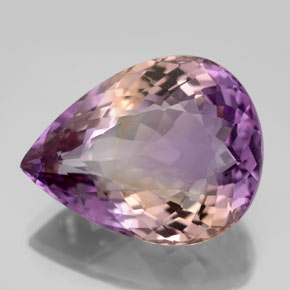13.91 ct Bi-color Ametrine Stone, Natural Ametrine in Pear Facet Shape for Sale