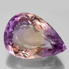 15.99 ct Bi-color Ametrine Gemstone, Ametrine Gem in Pear Facet Shape for Sale.