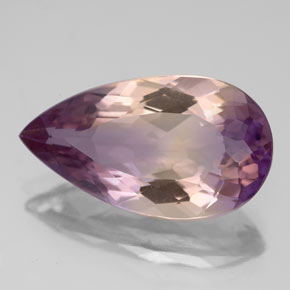 6.36 ct Bi-color Ametrine Stone, Natural Ametrine in Pear Facet Shape for Sale