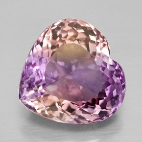 9.41 ct Bi-color Ametrine Gemstone, Ametrine Gem in Heart Facet Shape for Sale.