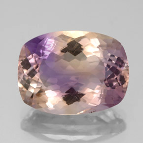 6.44 ct Bi-color Ametrine Gemstone, Ametrine Gem in Cushion-Cut Shape for Sale.