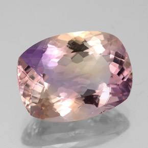 6.44 ct Bi-color Ametrine Stone, Natural Ametrine in Cushion-Cut Shape for Sale