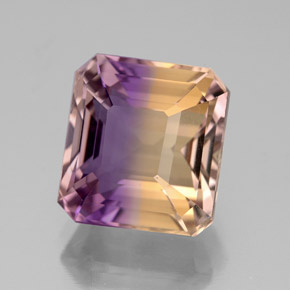 5.47 ct Bi-color Ametrine Gemstone, Ametrine Gem in Octagon Facet Shape for Sale.