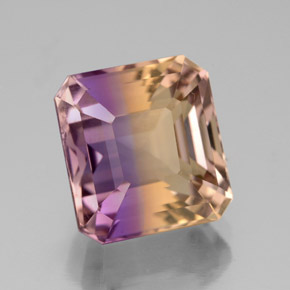 5.47 ct Bi-color Ametrine Stone, Natural Ametrine in Octagon Facet Shape for Sale