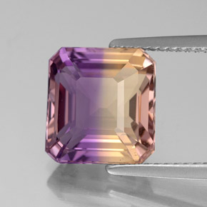 4.36 ct Bi-color Ametrine Stone, Natural Ametrine in Octagon Facet Shape for Sale