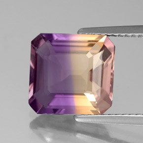4.01 ct Bi-color Ametrine Stone, Natural Ametrine in Octagon Facet Shape for Sale