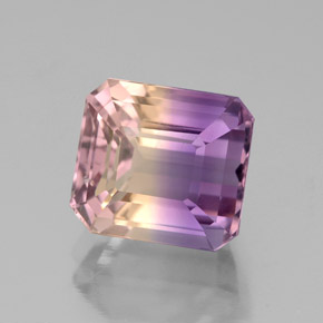 3.53 ct Bi-color Ametrine Gemstone, Ametrine Gem in Octagon Facet Shape for Sale.
