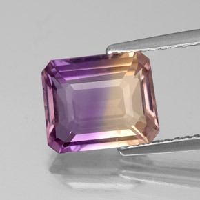 2.76 ct Bi-color Ametrine Gemstone, Ametrine Gem in Octagon Facet Shape for Sale.