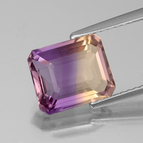 2.76 ct Bi-color Ametrine Stone, Natural Ametrine in Octagon Facet Shape for Sale