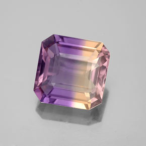 3.06 ct Bi-color Ametrine Gemstone, Ametrine Gem in Octagon Facet Shape for Sale.