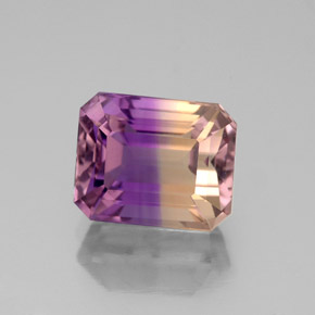 3.11 ct Bi-color Ametrine Gemstone, Ametrine Gem in Octagon Facet Shape for Sale.