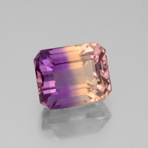 3.11 ct Bi-color Ametrine Stone, Natural Ametrine in Octagon Facet Shape for Sale