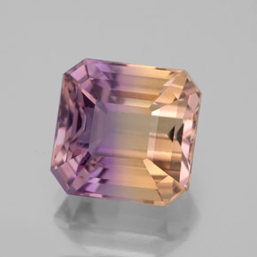 5.98 ct Bi-color Ametrine Gemstone, Ametrine Gem in Octagon Facet Shape for Sale.