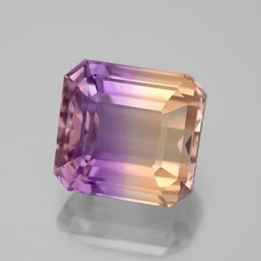 5.58 ct Bi-color Ametrine Gemstone, Ametrine Gem in Octagon Facet Shape for Sale.