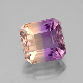 4.48 ct Bi-color Ametrine Gemstone, Ametrine Gem in Octagon Facet Shape for Sale.