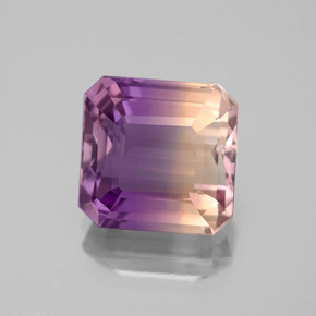 4.26 ct Bi-color Ametrine Gemstone, Ametrine Gem in Octagon Facet Shape for Sale.